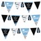 Big Dot of Happiness 30 Piece Light Blue Graduation Party Pennant Triangle Banner